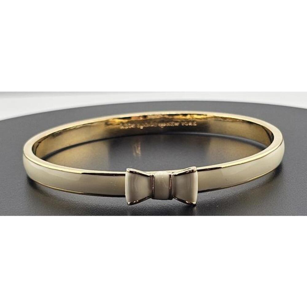 Kate Spade | Cream and Gold Take A Bow Bangle Bracelet